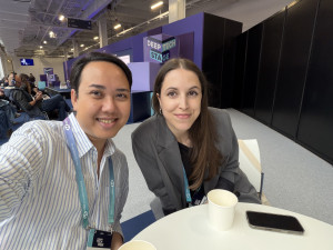 Claudia and Naoki at London Tech Week 2026 investigating ai and deep tech investment
